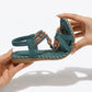 Marcella | Geweven Comfortsandalen in Donkergroen