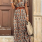 Justine™ – Vloeiende boheemse maxi-jurk met riem