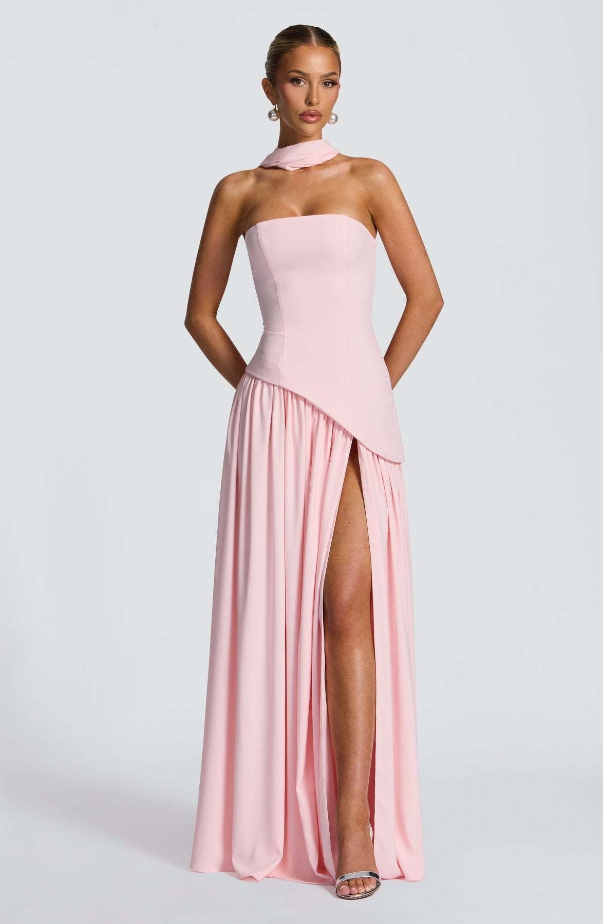 LINA | Strapless Maxi-jurk met Hoge Splits