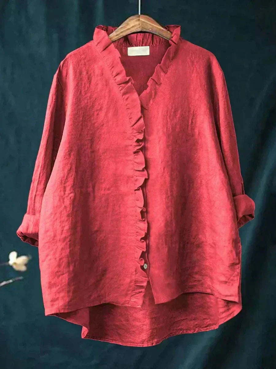 Eline | Elegante Linne Zomerblouse
