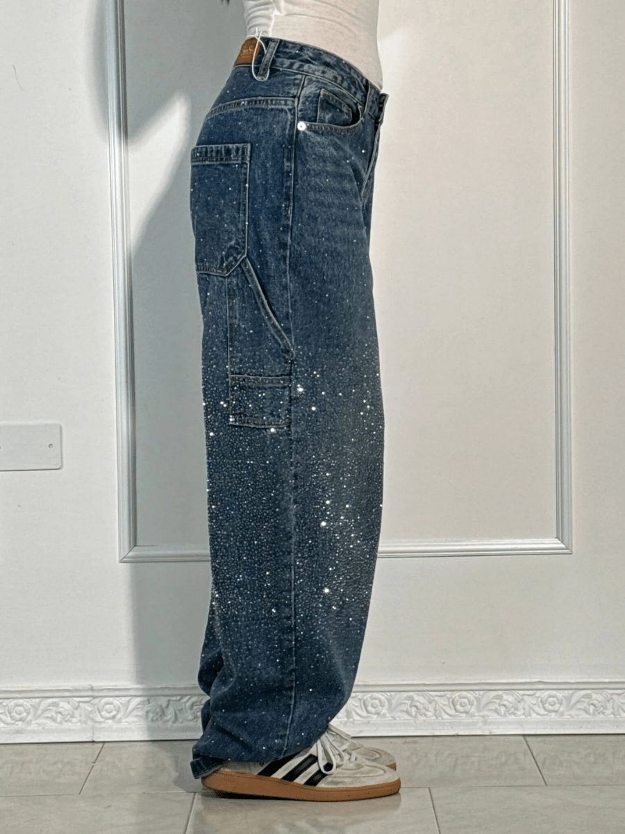Julia | Mode Jeans Carpenter in Ballonvorm met Glitter