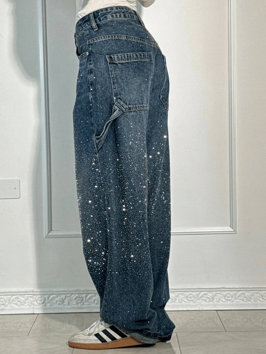 Julia | Mode Jeans Carpenter in Ballonvorm met Glitter