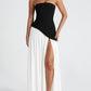 LINA | Strapless Maxi-jurk met Hoge Splits
