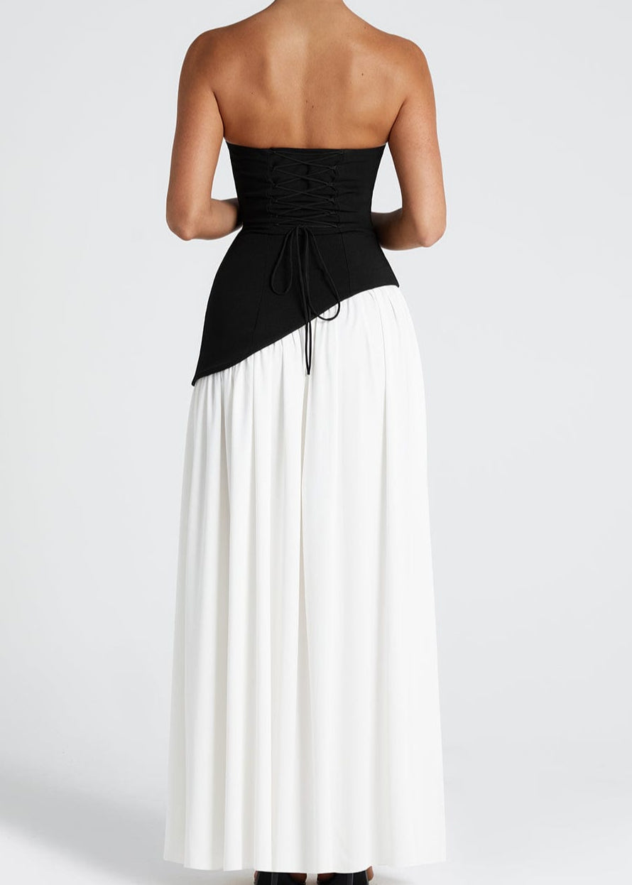 LINA | Strapless Maxi-jurk met Hoge Splits