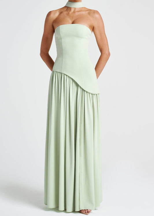LINA | Strapless Maxi-jurk met Hoge Splits