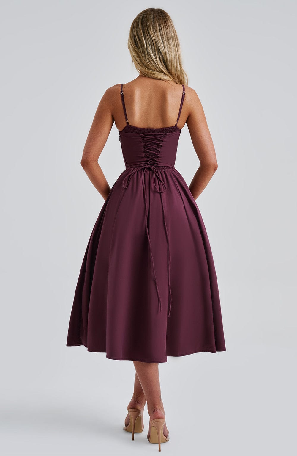 MAILEEN | Elegante Midi Jurk in Corsetstijl