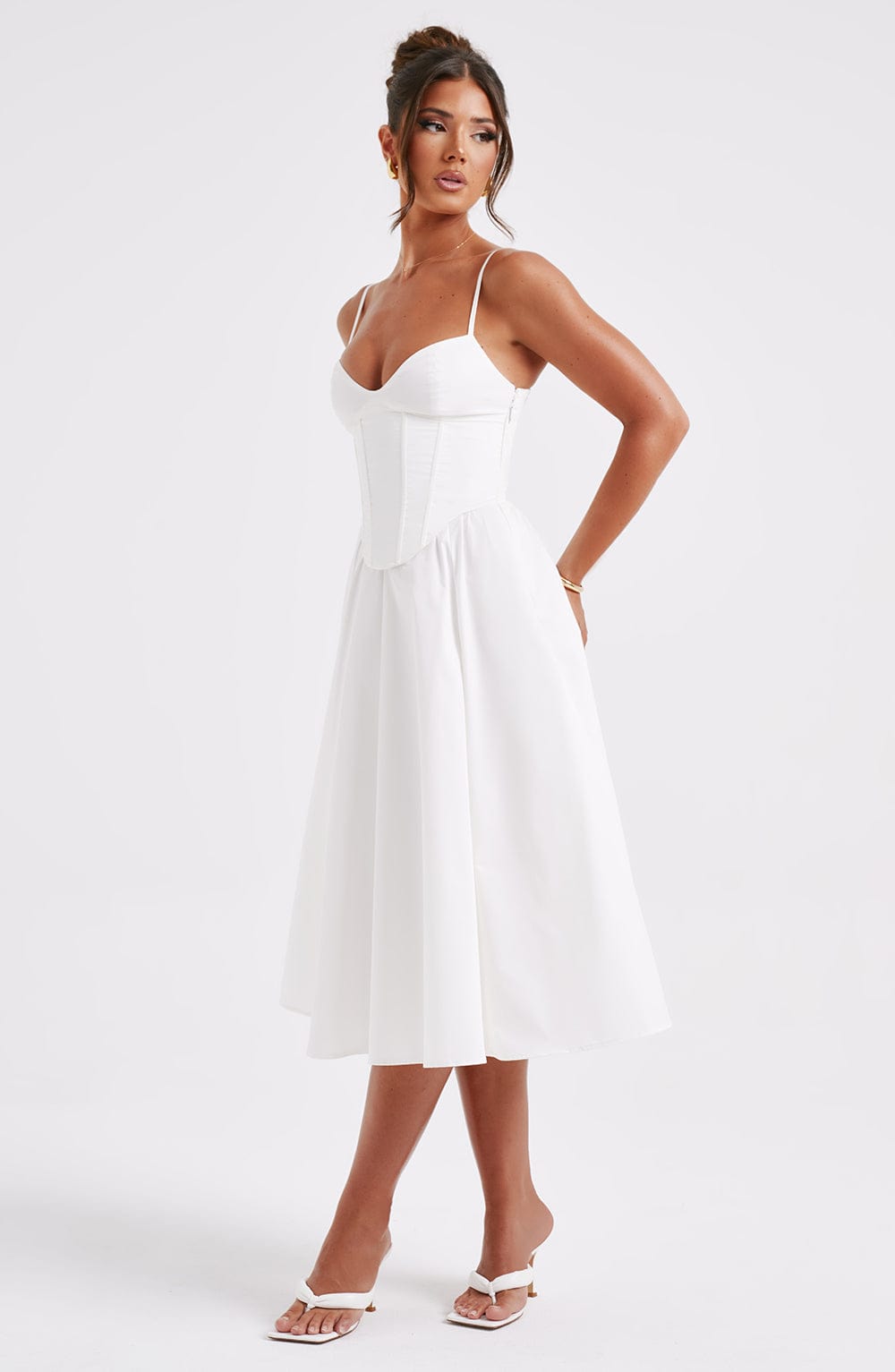 MAILEEN | Elegante Midi Jurk in Corsetstijl