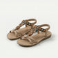 Marcella | Geweven Comfortsandalen in Donkergroen