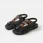 Marcella | Geweven Comfortsandalen in Donkergroen