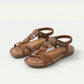 Marcella | Geweven Comfortsandalen in Donkergroen