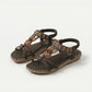 Marcella | Geweven Comfortsandalen in Donkergroen