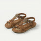 Marcella | Geweven Comfortsandalen in Donkergroen