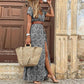 Justine™ – Vloeiende boheemse maxi-jurk met riem