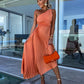 ELLA | One-Shoulder-Plissé-Midikleed