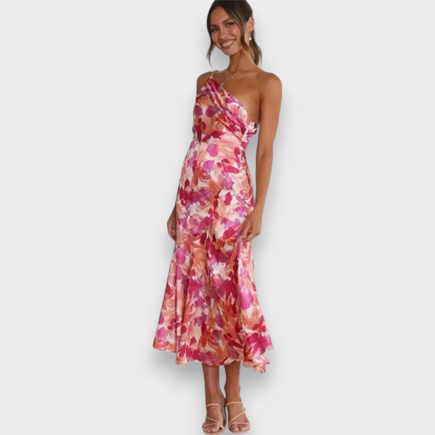 Celie™ | One-Shoulder Floral Dress
