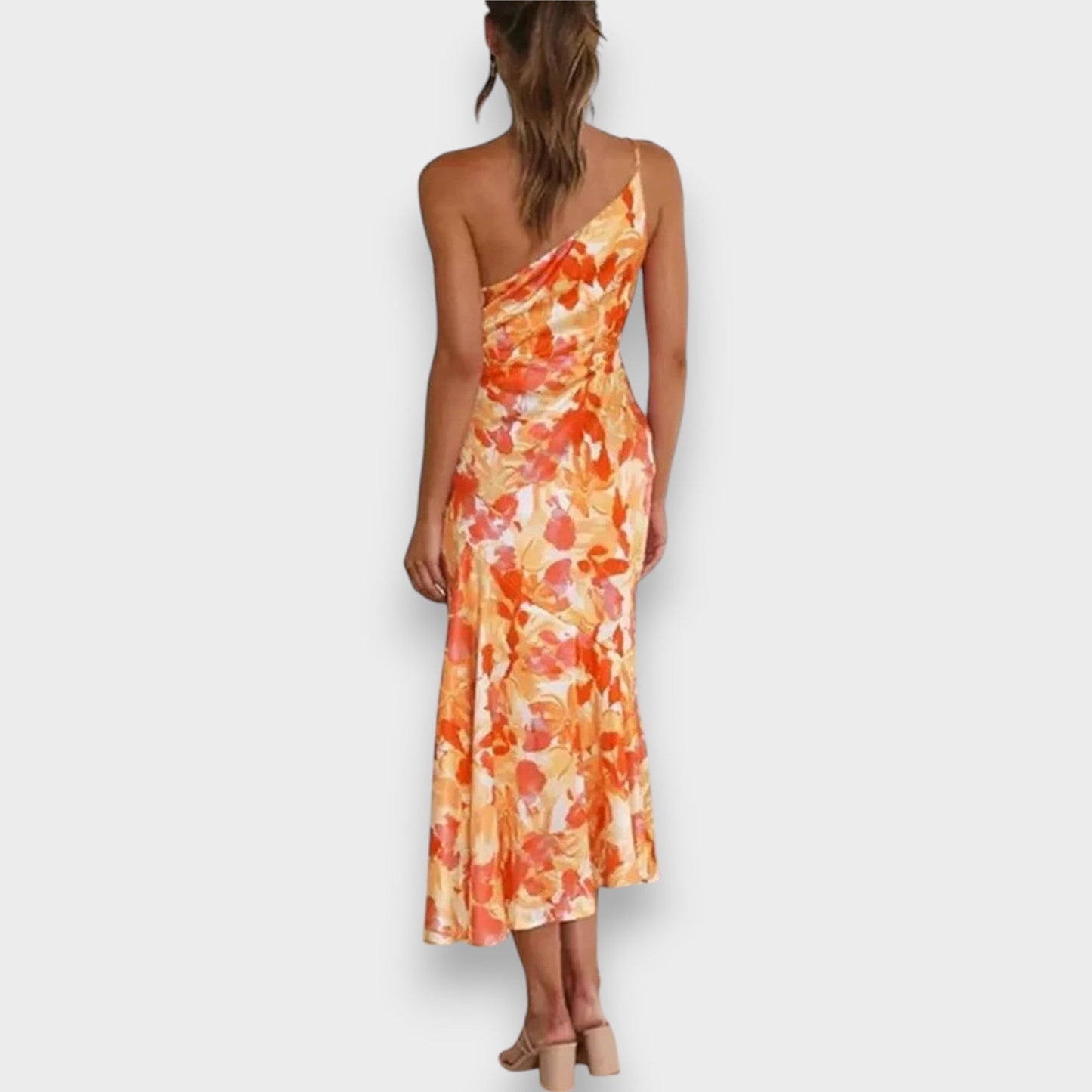 Celie™ | One-Shoulder Floral Dress