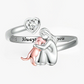 Novellea | Hond Omhelzing Ring (Roze)