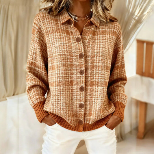 BEATRICE – Zachte trui met warme ruiten