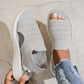 Zina | Sandalen met platform, van ademend materiaal voor dames