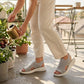 Zina | Sandalen met platform, van ademend materiaal voor dames