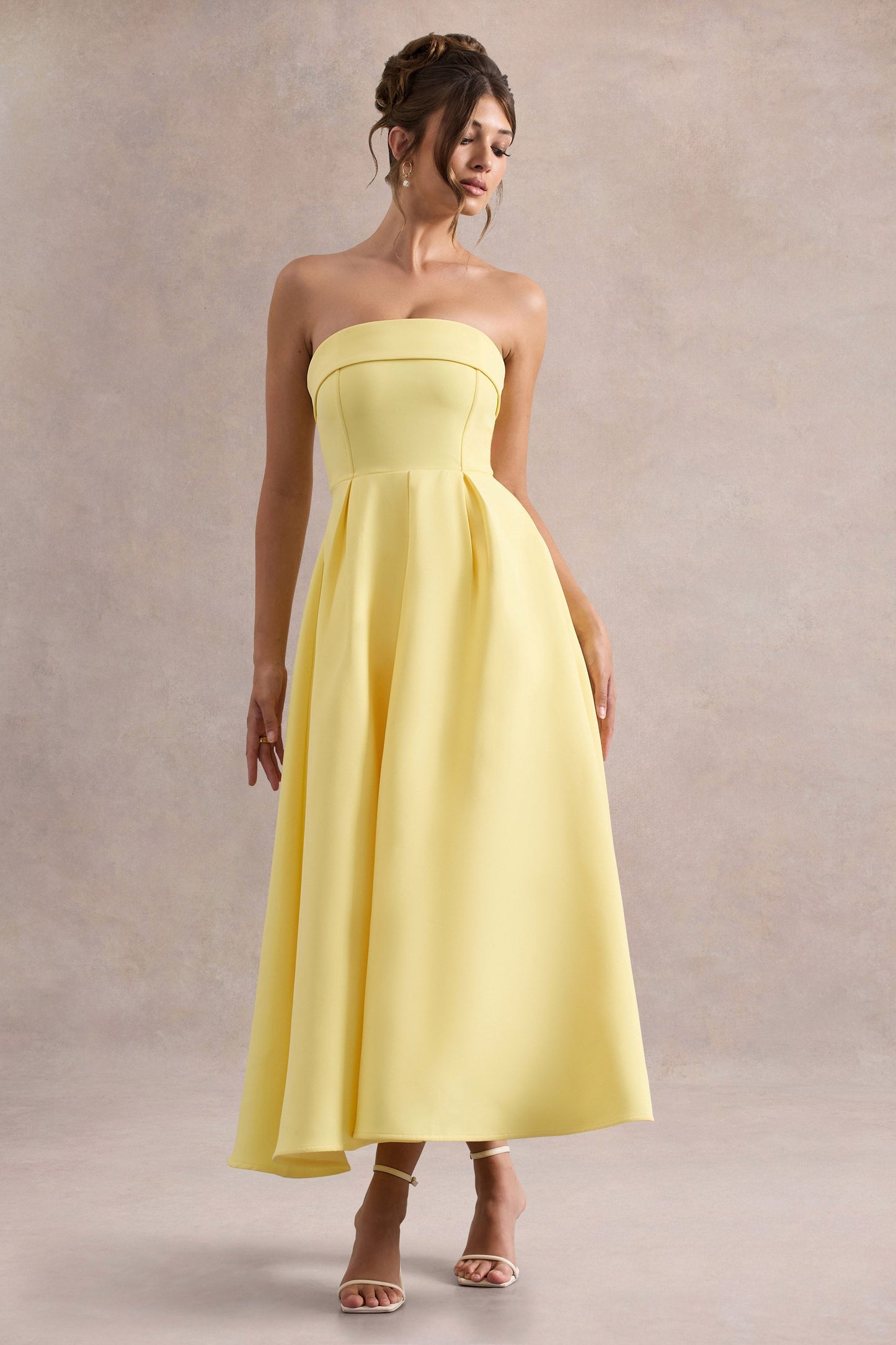 ANNE | Stijlvolle Midi-Jurk met Off-Shoulder Uitsnijding